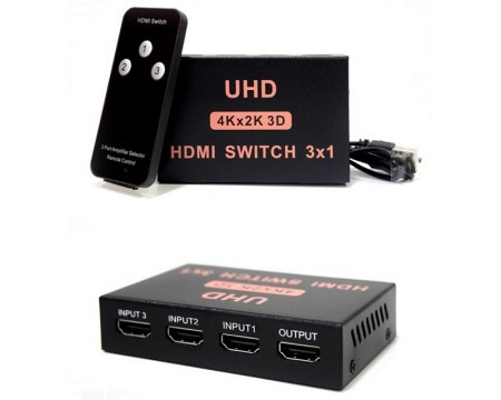 Fast asia HDMI switch 3x1 4Kx2K 3D - Img 1