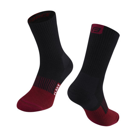 Force čarape flake, crno-bordo l-xl / 42-47 ( 9011945/S61 )