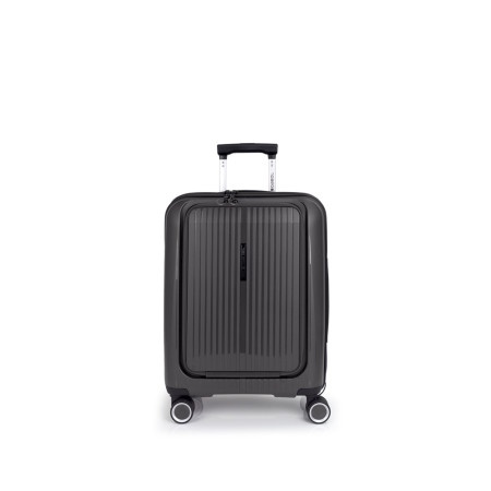 Gabol Kofer mali (kabinski) sa odeljkom za laptop proširivi 40x55x22/25cm Brooklyn 41,7/47,4 l-3,1 kg metalik siva ( 16KG123923C )