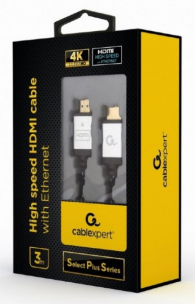 Gembird HDMI kabl, high speed,ethernet support 3D/4K TV "Select Plus Series" blister 3m CCB-HDMIL-3M