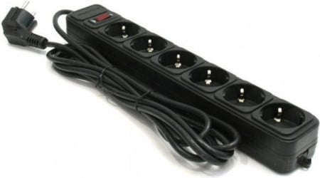 Gembird kabl protektor SPG6-B-6 6mesta 1.8m black 3x1,5