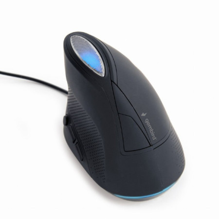 Gembird MUS-ERGO-03 ergonomic 6-button optical mouse, spacegrey - Img 1