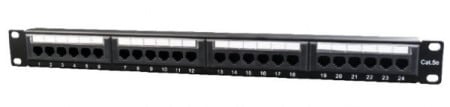 Gembird NPP-C524CM-001 Cat.5E 24 port patch panel with rear cable management