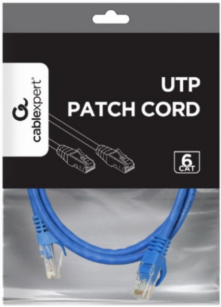 Gembird PP6U-1.5M/B mrezni kabl, CAT6 UTP Patch cord 1.5m blue