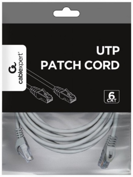 Gembird PP6U-CU-7.5M Mrezni kabl, CAT6 BAKARNI UTP Patch cord 7.5m grey