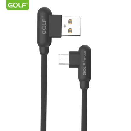 Golf mikro usb kabl 1m 90° GC-45m crni ( 00G101 ) - Img 1
