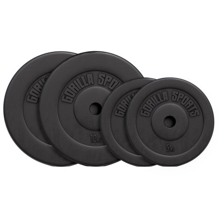 Gorilla Sports Set tegova obloženih plastikom 30 kg (2x5 + 2x10 kg) ( 100142-00006-0115 )