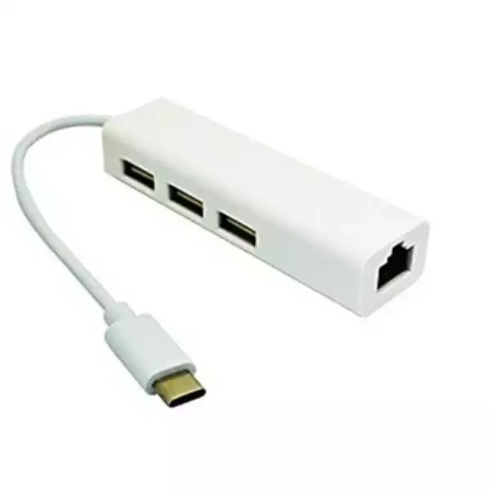 GreenCon Adapter-konverter USB Tip C 3.1 na 3xUSB LAN -1