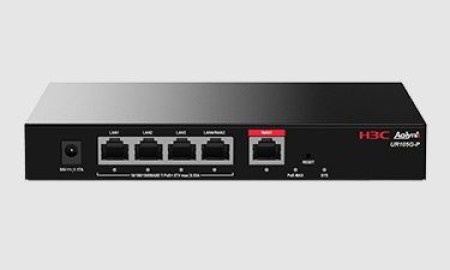 H3C Aolynk UR105G-P 5-Port Router, 1xGE WAN, 4xGE LAN, PoE+ ( 0001409419 )