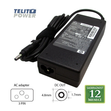 HewlettPackard HP/COMPAQ 18.5V-4.5A (4.8*1.7 Bullet ) PA-1900-15C2 90W laptop adapter ( 2992 ) - Img 1