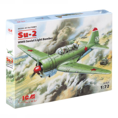 ICM Model Kit Aircraft - Su-2 WWII Soviet Light Bomber 1:72 ( 060901 )