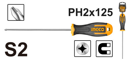 Ingco odvijač Phillips ph2x125mm ( HS68PH2125 )