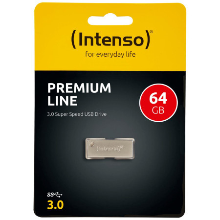 Intenso USB flash 64GB Hi-Speed USB 3.0 up to 100MB/s, Premium Line - USB3.0-64GB/Premium Line