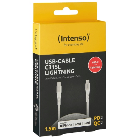 Intenso USB kabl za smartphone, USB type C to Lightning, 1.5 met. - USB-Cable C315L-1