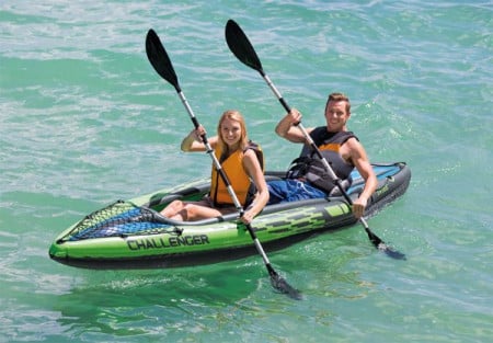 Intex challenger k2 kayak (86″ Aluminijumska vesla) + Teretna mreža ( 68306NP )