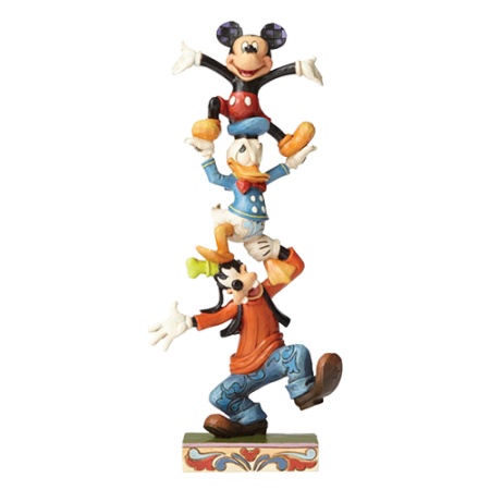 Jim Shore Goofy Mickey Donald Teetering Tower ( 028488 )