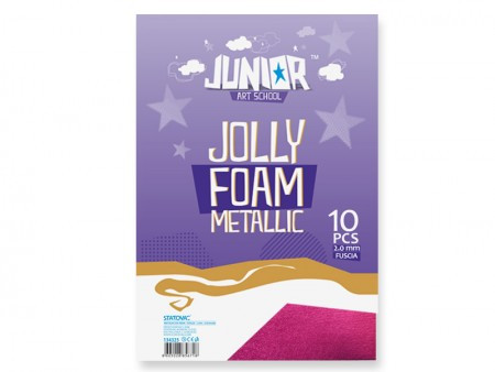Junior Jolly metallic foam, eva pena metalik, roze, A4, 10K ( 134325 ) - Img 1