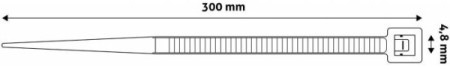 Kablovska vezica 300 x 4,8mm Bela Pak/50kom.