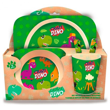 Kids Licensing bamboo set CRAZY DINO ( A041965 ) - Img 1