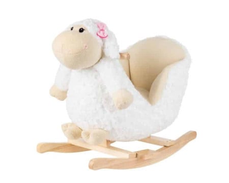 KikkaBoo plišana igračka sheep white sa klackalicom i sedištem ( KKB40002 )
