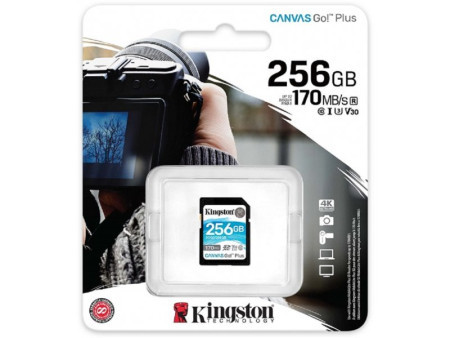 Kingston 256GB SDXC Canvas Go! UHS-1 U3 V30 ( SDG3/256GB )