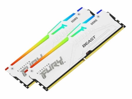 Kingston 32gb(2x16gb)/dimm/ddr5/6800mhz/cl34/fury beast white rgb expo Memorija  ( KF568C34BWEAK2-32 ) -1