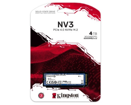 Kingston 4TB M.2 NVMe SNV3S/4000G series NV3 SSD