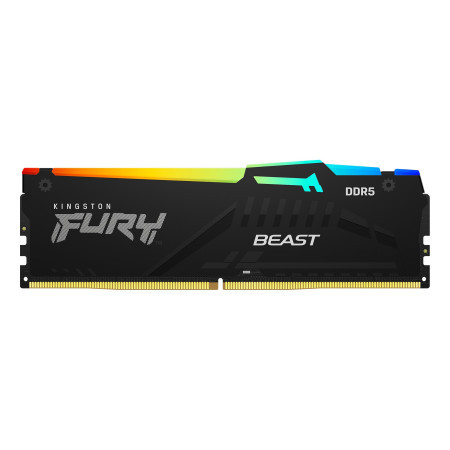 Kingston DDR5 8GB 5200MHz [fury beast RGB], CL40 1.25V, RGB heatsink memorija ( KF552C40BBA-8 )