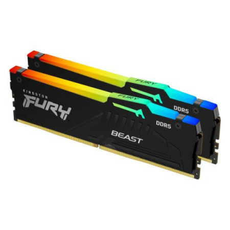 Kingston DDR5 fury beast RGB 64GB memorija (2x32GB kit) 6000MHz KF560C40BBAK2-64