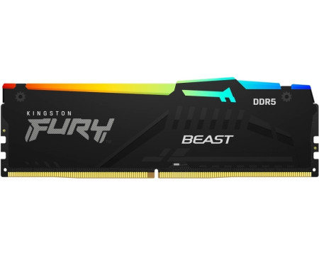 Kingston DIMM DDR5 16GB 5600MT/s KF556C40BBA-16 Fury beast black RGB memorija