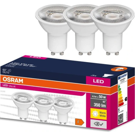Ledvance eood osram LED sijalica 4,5w 3000k gu10 3kom plasticna ( o00096 ) - Img 1
