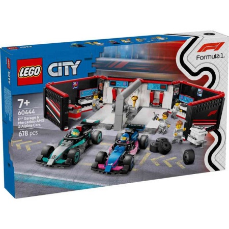 Lego city f1 garage and mercedes-amg and alpine cars ( LE60444 )