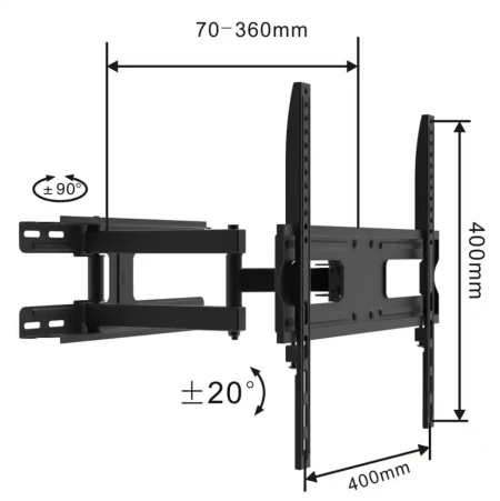 Linkom 32-55/max vesa 400x400/45kg/zglobni Nosač za TV -1