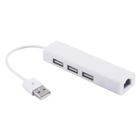 Linkom Adapter konverter USB 2.0- RJ45/3xUSB 2.0