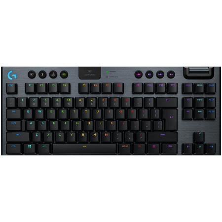 Logitech g915 x lightspeed tkl wireless gaming keyboard - black - us int&#039;l - 2.4ghz/bt  - emea28i-935 - tactile ( 920-012721 ) -1