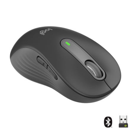 Logitech M650 L wireless mouse graphite, left