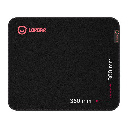 Lorgar main 323, gaming mouse pad, precise control surface 360mm x 300mm x 3mm ( LRG-GMP323 )