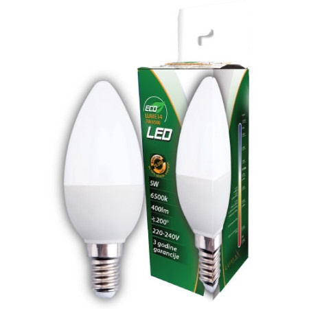 Lumax sijalica led eco lume14-5w 6500k 400 lm 50/1 ( 005571 )
