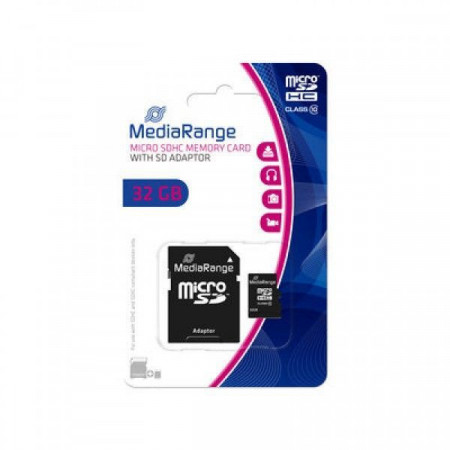 Mediarange 32GB Micro SDHC class 10 + SD adapter MR959 ( MCMR959/Z )