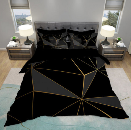 Mey home posteljina sa zlatnim motivima 3d crna ( 3D-1317 ) - Img 1