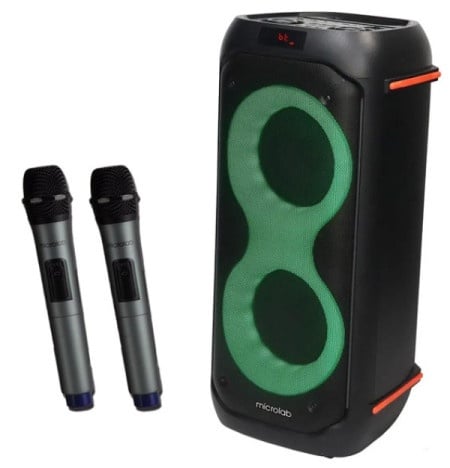 Microlab PT602W karaoke zvucnik 160W, Bluetooth, LED, 7,4V/4000mAh, Aux, USB, microSD, + Mic*2kom