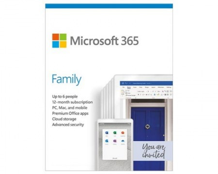 Microsoft Microsoft 365 Family English Subscr 1YR CEE Only Medialess P6 (6GQ-01191)