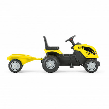 MMX Dečiji Traktor na pedale Žuti Sa prikolicom
