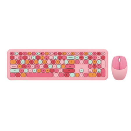 Mofii WL retro set tastatura i miš u pink boji ( SMK-666395AGPK ) - Img 1