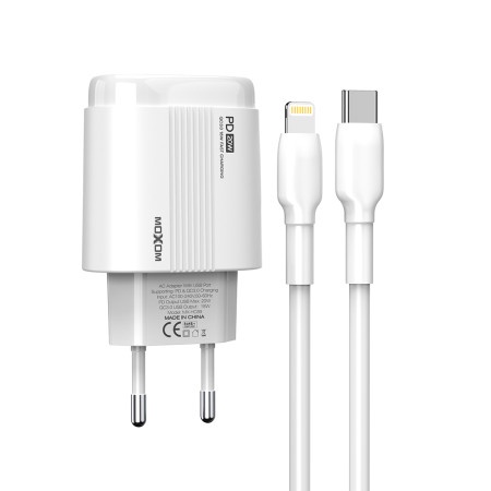 Moxom mx-hc89 20w type-c na lightning beli Kucni punjac ( P1136 )