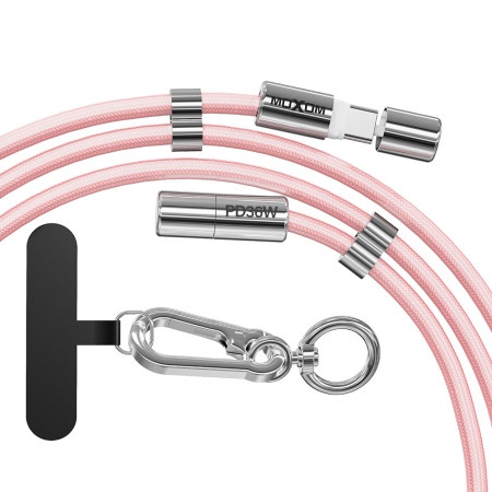 Moxom Usb data kabal mx-cb313 type-c to lightning strap pink ( U2141 )