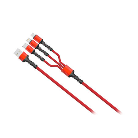 MOYE Connect 3 in 1 USB Data Cable Red ( 046324 )