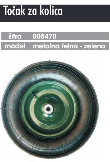 N/A točak za kolica metalna felna zelena ( 008470 )