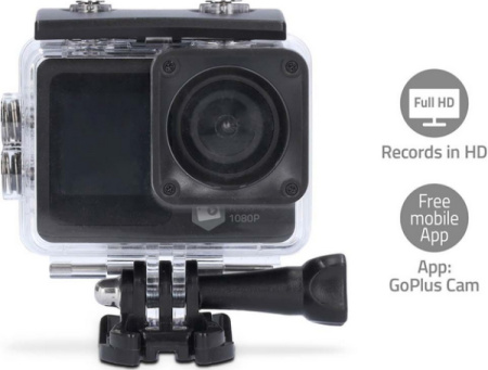 Nedis acam31bk dual screen action cam with hd 1080p@30fps resolution - Img 1