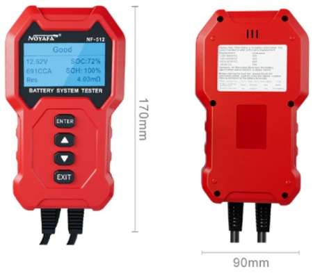 Noyafa NF-512 Tester sistema baterija